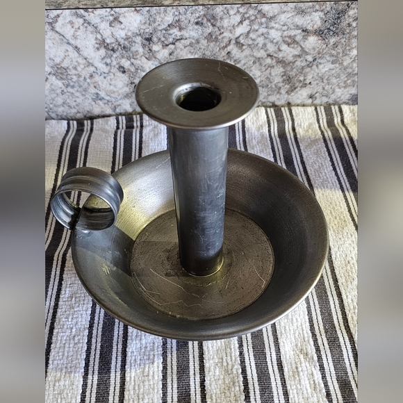 Early Antique metal candlestick holder  No rust great condition! - Picture 3 of 8